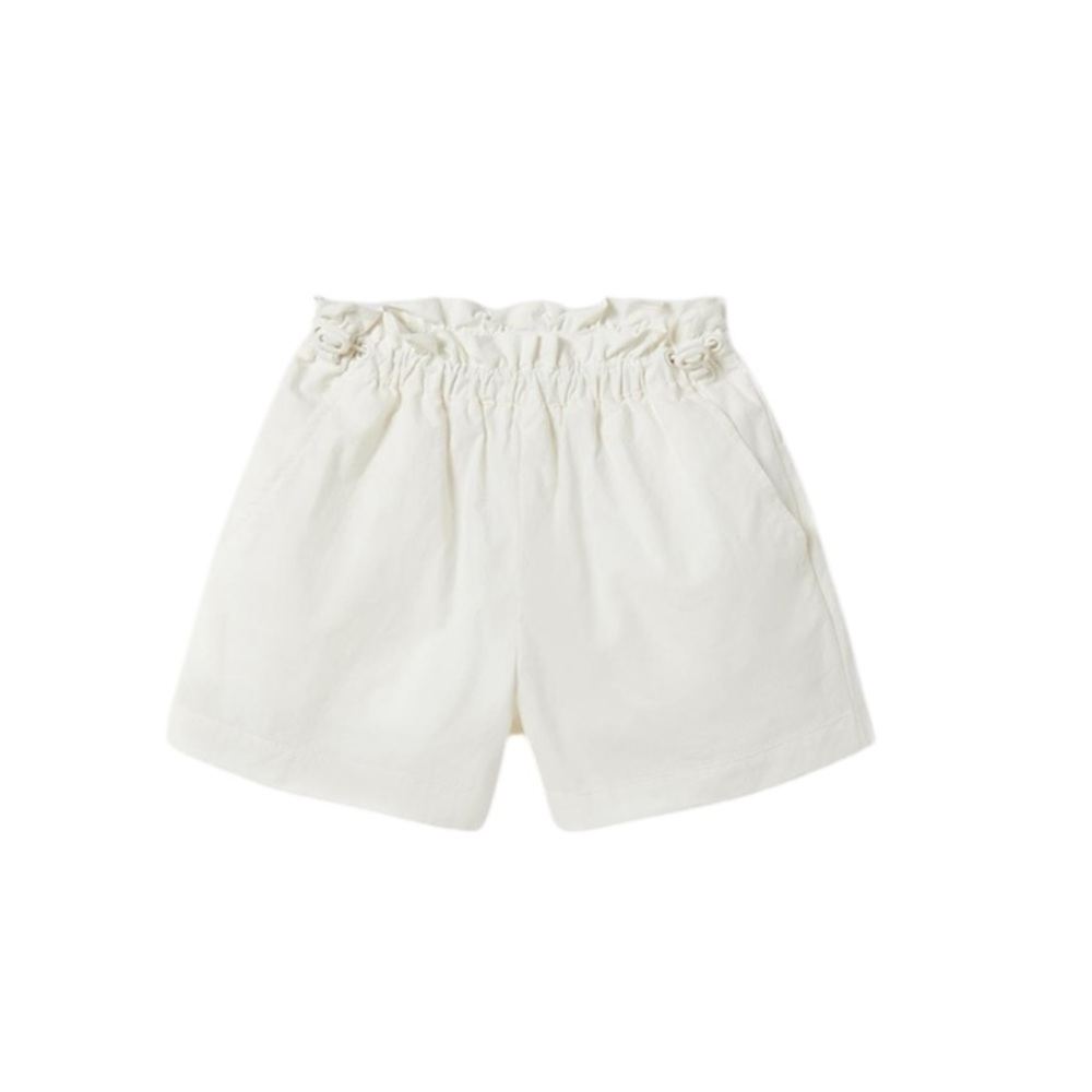 ZARA Kids White Cotton Pull-On Toggle Poplin Shorts | Size 11–12Y